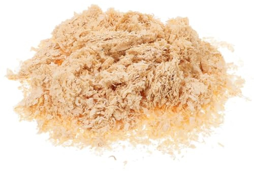 VICASKY Natural Wood Bedding for Rabbits and Small Animals with High Absorbency and Smell Control, Khaki Wood Chips for Pet Bedding and Sleeping Environment, 500g