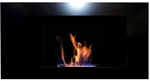 Bio Ethanol und Gelkamin - Wandkamin - Modell Roma Deluxe - Inklusive Edelstahl Brennkammer - Wählen Sie aus 5 Farben - Farbauswahl (Schwarz)