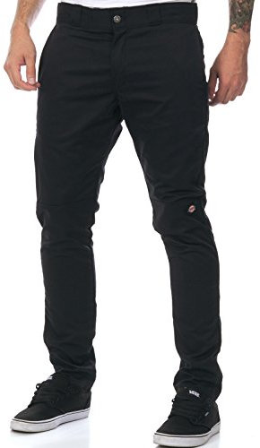 Dickies, Herren, Doppelknie-Arbeitshose, Enge gerade Passform, Schwarz, 36W / 34L