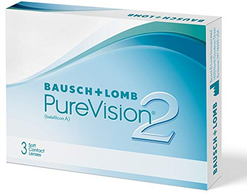 PureVision 2 HD Lenti a Contatto Correttive Mensili, 3 Lenti, BC 8.6 mm, DIA 14 mm, -3.0 Diopt
