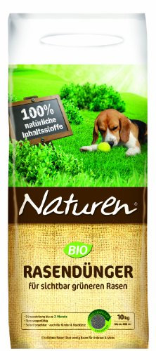 Naturen 8864 Bio Rasendünger - Organischer Volldünger mit natürlicher Langzeitwirkung für Sport,- Spiel - und Zierrasen - 10 kg für 250 m²