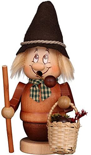Christian Ulbricht Räuchermännchen Miniwichtel Pilzsammler - 15,5 cm