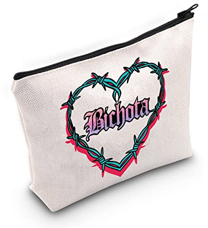 WZMPA Bichota - Bolsa de maquillaje con cremallera para fanáticos de la música, regalo para fanáticos de la música, para familiares y amigos (bichota)