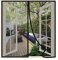 Risareyi Magnet Fliegengitter Fenster 60x120cm, Schwarz Atmungsaktiver Masche Fliegengitter Balkontür Ohne Bohren Moskitonetz Fenster Insektenschutz Tür, Automatische Schließung