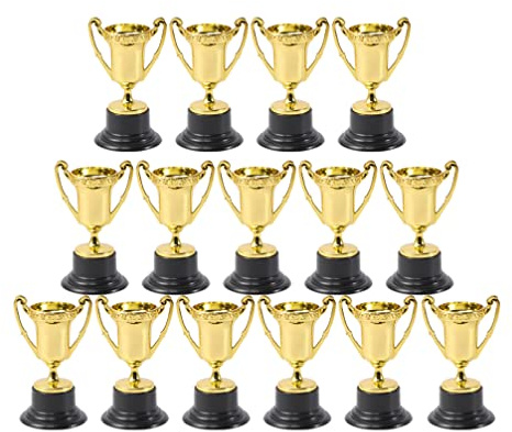 TOYANDONA Lot de 30 mini trophées dorés pour remise de diplôme, tournois sportifs, récompenses scolaires en salle de classe, décoration