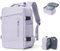 SZLX Mochila Viaje Cabina Avion 40x20x25 Mujer Ryanair Maleta de Cabina Pequeña Mochila Bolsa de Viaje Equipaje de Mano Easyjet Cabin Bag Mochila Portatil 14 Pulgadas Impermeable Hombre Gris Morado