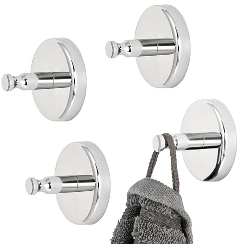 bremermann Bad-Serie LUCENTE Handtuchhaken aus Edelstahl verchromt hochglänzend (Traditionell, 4, stück)