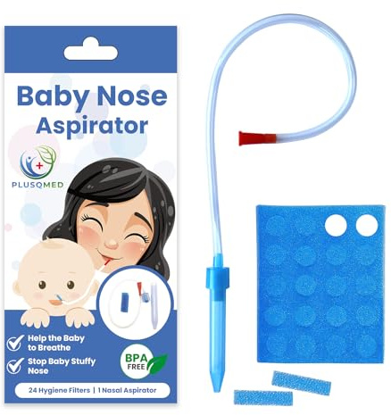 Baby Nasal Aspirator - Effective Nose Cleaner for Infants with 24 Hygiene Filters | Safe, Easy-to-Use for Newborns Sucker for Babies,Nose Cleaner,Mucus Remover,Nose Sucker.