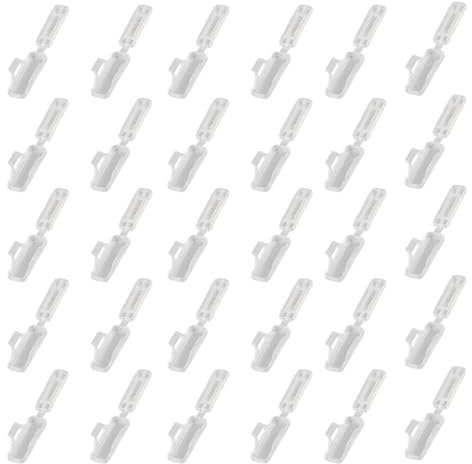 30er Pack Kabeletiketten von Yerozhui - Transparente, Feuerbeständige Drahtetiketten aus Hochwertigem Nylon - Praktisches Set für Computer-, Lade- und Stromkabelorganisation - 30 x 10 mm