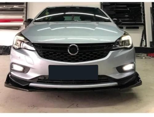 Generisch Elite Tuning Store Frontstoßstangen-Lippe für Opel Astra K Karosserie-Set, 6 Farben, Autozubehör, Spoiler, Splitter, Diffusor, Klappe, Sport-Stoßstange, Außenteile, Schwarz, 3 Stück
