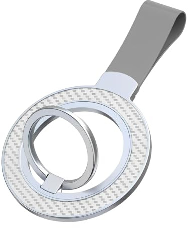Anello Magnetico Portacellulare MagSafe per Smartphone - Anello Cellulare Supporto Ultrasottile Universale per iPhone, Samsung, Altri Telefoni - Accessori Ring con Magnete (Argento)