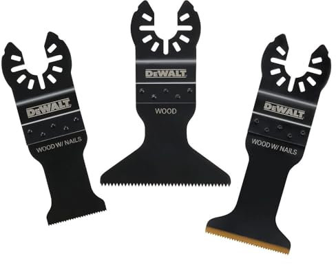 Dewalt DT20760 Oscillating Blade Set, 3 Piece, Ideal for Fast cuts in Wood, Plastic and plasterboard