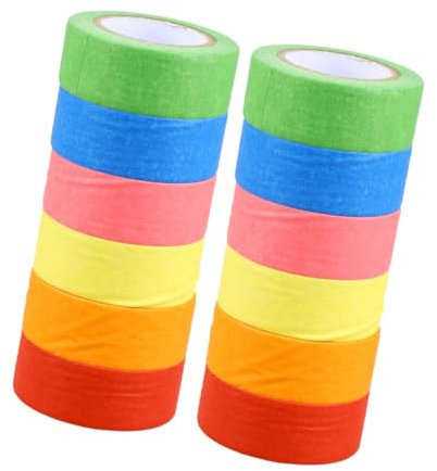 HAPINARY Nastro Colorato Per Pittori 12 Pezzi Nastri Adesivi Per Mascheratura Multifunzionali Nastro Per Etichette E Immagini Scrivibile