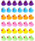 36 Pcs Rubber Ducks, Mini Rubber Ducks Bath Toys, Squeaking and Floating Classic Duckies, Baby Bath Time Toys, Pool Game Summer Water Fun Toys Party Decorations