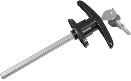 SHINEOFI Maniglia Per Porta Da Garage Serratura Stelo Lungo Chiave d Onda Kit Di Montaggio in Lega Di Zinco Per Porte Di Camper e Rimessa Ferramenta Per Porte Da Capannone