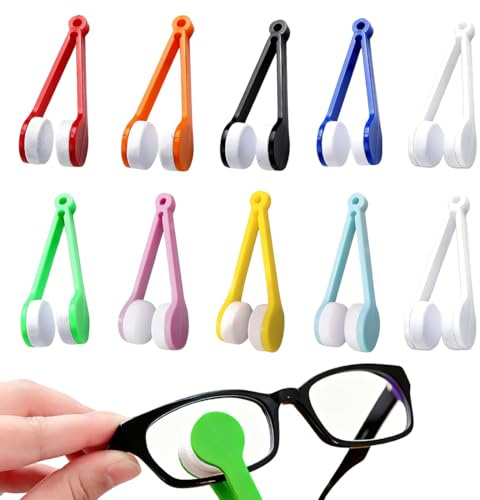 JRYXDS 10Pcs Glasses Brush Occhiali Da Vista Pulizia Pennello,10 Pcs Occhiali Cleaner Spazzola Morbida Mini Occhiali Da Sole Pulizia Pennello In Microfibra