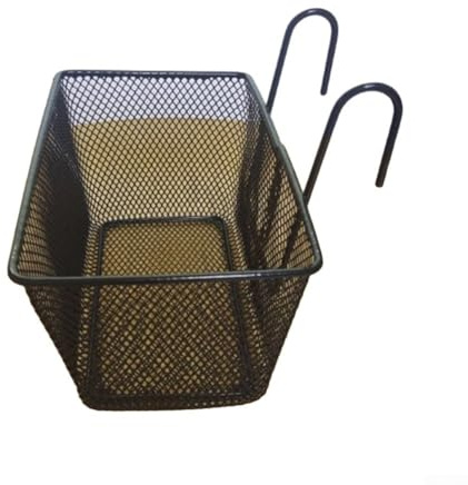 Eawfgtuw Cesta de malla metálica para manillar delantero, 25 x 17 x 15 cm, cesta de almacenamiento de compras compatible con bicicletas eléctricas, plegables y bicicletas infantiles, cesta ligera de