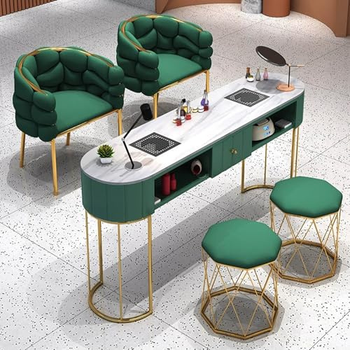 Modern Nail Tech - Mesa con cajones de almacenamiento, estación de manicura profesional para salón de uñas y uso doméstico, estación de trabajo elegante para peinar las uñas