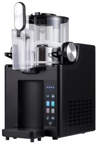 FANTASK Slush-maskin 1,5 l | Slusheis glassmaskin med LED-touch, 4 lägen, självrengörande, för slush-glassar och cocktails