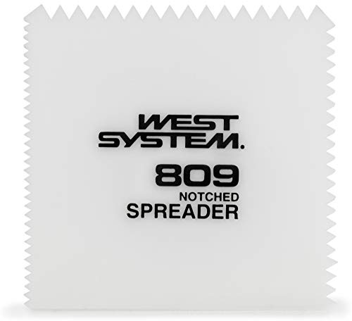 West System 809 Notched Epoxy Spreader, 4 x 4 | For Even Epoxy Layers