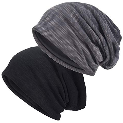 EINSKEY Slouchy Beanie for Men Women, Cotton Multipurpose Daily Headwear