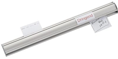 MAUL Klemmleiste MAULballfix 100cm | Wandklemmleiste aus Aluminium zum Anbringen von Zeichnungen, Pläne, Fotos oder Poster | Organizer für Büro, Werkstatt und Flur | Aluminium