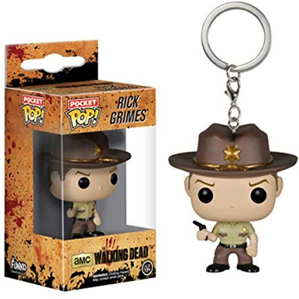 Funko - Pocket POP! Porte-clés The Walking Dead Rick Grimes, 4451-PDQ