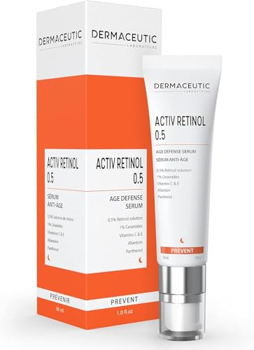 Dermaceutic Activ Retinol 0.5 - Suero antienvejecimiento con retinol de mediana intensidad - Suero facial con vitamina C/E - 30 ml