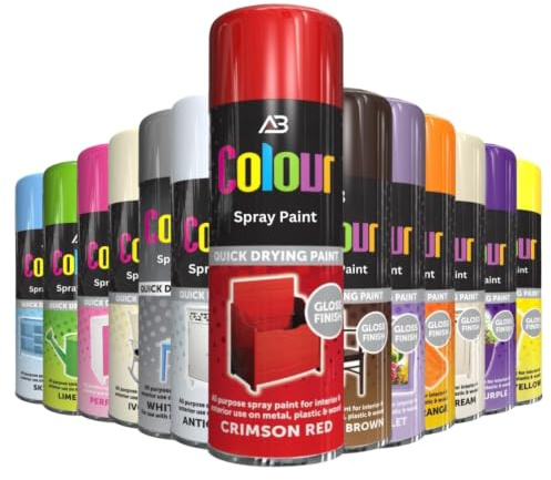 AlezyB 1x Crimson Red All Purpose Spray Paint 400ml Professional Quality and Fantastic Finish, Interior, Exterior, Household Multipurpose Spray for Metal | Plastic | Wood | Glass