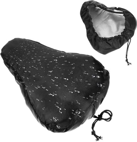 Wanmu Bike Seat Cover, Waterproof Bicycle Saddle Guard, Mountain Cycle Cushion Rain Shield with Drawstring, Washable 2 Wheeler Saddles Rain Protector for Rainproof, Dustproof