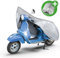 WALSER Telone per moto All Weather S, telone per moto da esterno 100% impermeabile, telone per moto per tutte le stagioni, telone per moto, telone per accessori per moto, argento 185x90x110 cm