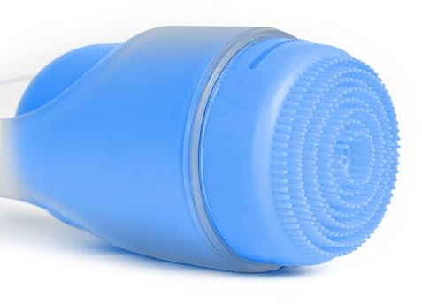 Ubbi Sunsqueeze Sunscreen Applicator, Refillable Roll On, Soft Silicone Bristles for Babies and Toddlers, Easy to Clean, Dishwasher Safe, TSA-Approved, Holds 3.38 Fluid Oz, Kids Summer Camp, Blue