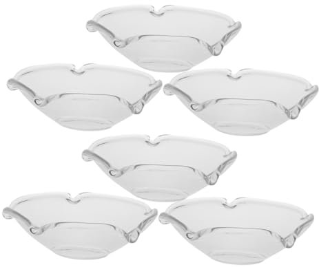 Amosfun Anelli Protettivi Per Candele Coniche in Vetro Trasparente, Portacera Scanalato Rotondo Antigoccia Riutilizzabile, Set Da 6 Pezzi Per Decorazioni e Feste in Casa