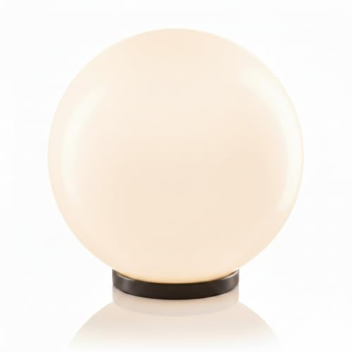 Generico Sfera Globo Trasparente, Opale e Fumè Per Lampione da Esterno, Diametro 250/300mm, Attacco E27, LED Compatibile, Stagna IP44, per Giardino (Opale, Diam. 250)