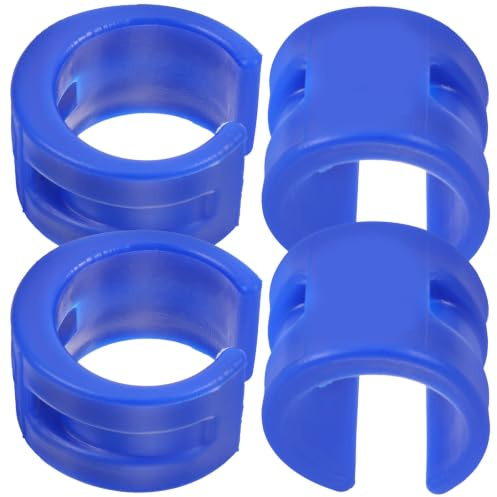 POPETPOP 4 Pièces Anneau de Protection de Chaîne en Caoutchouc Bleu pour VTT, Installation Facile, Protège la Fourche Arrière des Chocs en Cyclisme