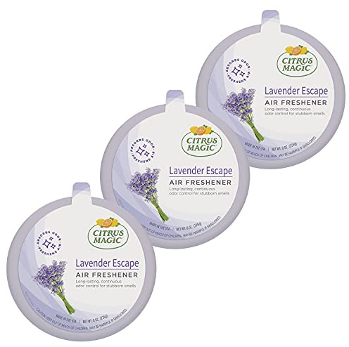 Citrus Magic Odor Absorbing Solid Air Freshener, Lavender Escape, 8 Ounce (Pack of 3)
