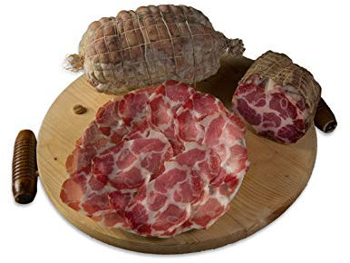 Coppa bergamasca nostrana Cascina Pizzocchero confezione con un trancio da 500 g ca