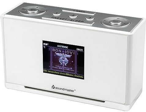 soundmaster UR240WE Radio de Table Dab+, FM AUX Blanc
