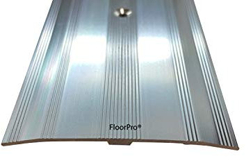 61mm Wide Carpet Metal Cover Trim Door Bar Threshold - Transition Threshold Strip - Metal Plate Covers Flooring Gaps - Grey Colour