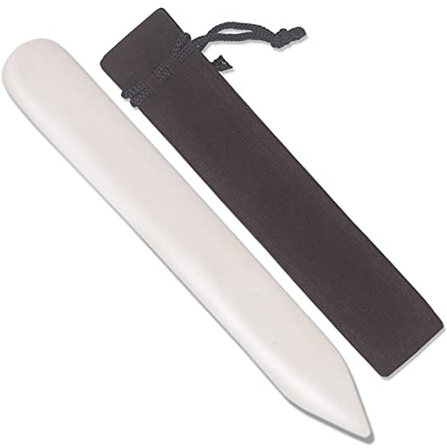 Echte Knochen Ordner Basteln Scoring Falten Falten Papier Crafting Scrapbooking Werkzeug für DIY Handgemachtes Leder Polieren Buchbindekarten und Papier Basteln (100% Rinderknochen)