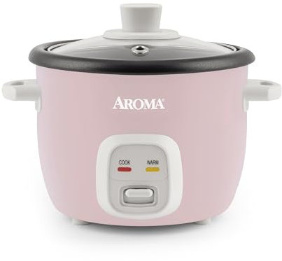 Aroma Housewares 4-Cups (Cooked) / 1Qt. Rice & Grain Cooker (ARC-302NGP), Pink