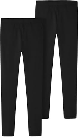 Name It Nkfvivian 2P Legging L Noos, Leggings Bambine e ragazze, Nero (Black/Pack:PACKED WITH BLACK), 146-152
