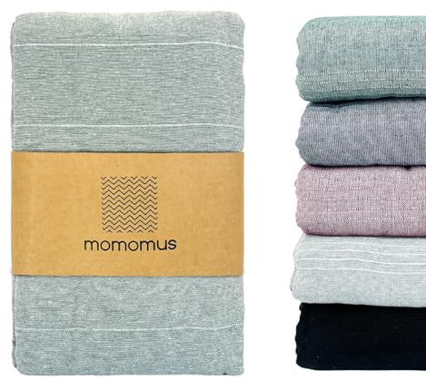 MOMOMUS Dünne Tagesdecke, Bettüberwurf Vielseitiger oder Dünne Überwurf für Bett - Leichte, Praktisch, Komfortabel - Ideal als Überwurfdecke für Sofa, Sessel und Bett - Hellgrau, 230x260 cm