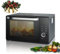 Techomey Microondas con Grill 2400W, Horno Microondas Combinado, 4 EN 1 Microondas con Grill para 10 Automáticos Menús, 1000W Microondas Combinado, Acero Inoxidable, 34L