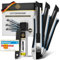 KRAFTFELS Profi 10er Set - Robustes Cuttermesser 18mm inklusive 10 extrem scharfen Cuttermesser Klingen 18mm - Rutschfestes Cutter & Universalmesser.