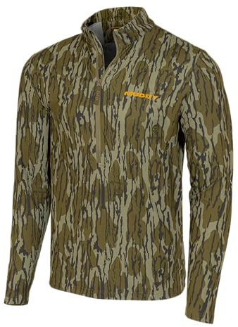 Muddy Outdoors Men's TRX Lightweight Quarter Zip Shirt Mossy Oak Bottomland XL