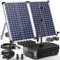Biling Juego completo de filtros solares para estanques con bomba, 70 W, 2500 l/h, bomba solar para estanques y cuencos de hasta 4000 l, fuente decorativa solar para exteriores, jardín, piscina