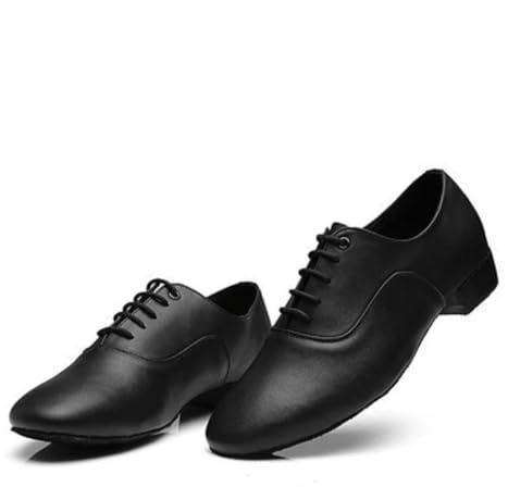 PSNKLMM Sneaker da Uomo in Pelle da Uomo Scarpe da Ballo Latino da Uomo Moderna Sala da Ballo Tango Scarpe da Ballo Standard Nazionali for Uomo for Bambini(Black,38)