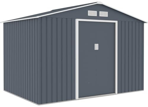Abri de Jardin métal Vegas II - 5,29 m2 - Gris