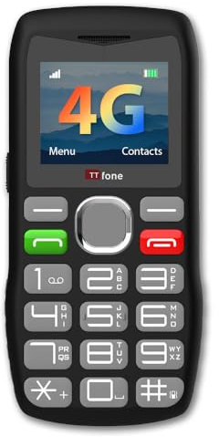 TTfone TT890 4G Senior Phone – Easy to Use Big Button Mobile Phone with Emergency Assistance Button, USB-C Charging, Bluetooth, Camera – O2